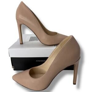NEW Nine West Nude Stiletto Heels Size 6M Pointy Toe High Stiletto Pump